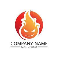 fire flame logo icon vector design template