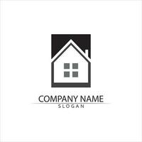 Real estate and home buildings vector logo icons template