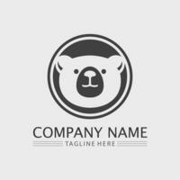 bear logo and animal vector design graphic illustration