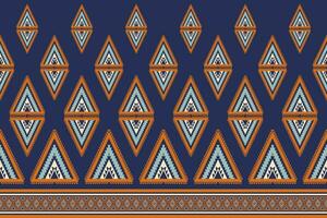 Ethnic geometric border pattern. Traditional ethnic geometric diamond shape seamless pattern background. Use for fabric, textile border, wallpaper, cushion, carpet, rug, upholstery, wrapping. vector