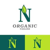 Leaf Organic Logo Design vector