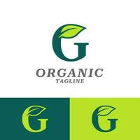 Leaf Organic Logo Design vector