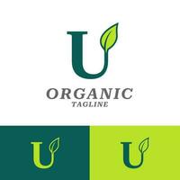 Leaf Organic Logo Design vector