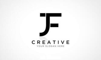 JF Letter Logo Design Vector Template. Alphabet Initial Letter JF Logo Design With Glossy Reflection Business Illustration.