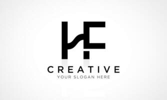 HF Letter Logo Design Vector Template. Alphabet Initial Letter HF Logo Design With Glossy Reflection Business Illustration.