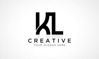 KL Letter Logo Design Vector Template. Alphabet Initial Letter KL Logo Design With Glossy Reflection Business Illustration.