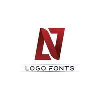 N logo font company logo business and letter initial N design vector and letter for logo