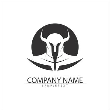 plantilla de logotipo de casco espartano vector