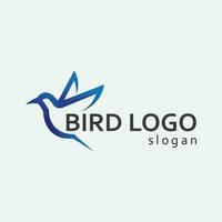 Birds and swallow dove logo design and vector animal wings and flying bird