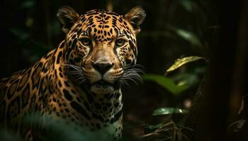 majestuoso Bengala Tigre curioso con tranquilidad generado por ai foto