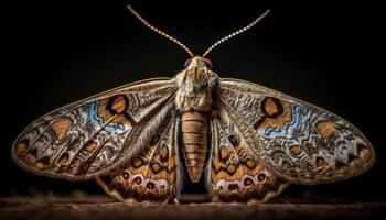 mariposa se extiende alas en vibrante naturaleza generado por ai foto