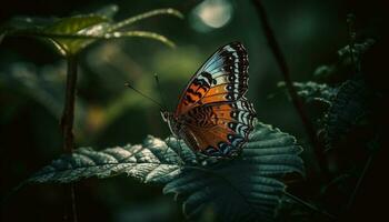 vibrante mariposa ala vitrinas natural belleza al aire libre generado por ai foto