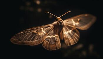 Butterfly wing pattern showcases vibrant colors in nature generated by AI photo