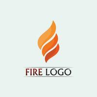 abeto icono y fuego logo diseño vector