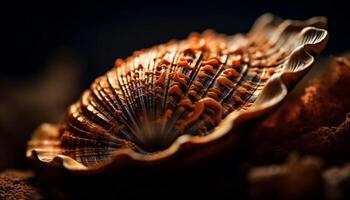 Seashell collection showcases beauty in nature patterns generated by AI photo