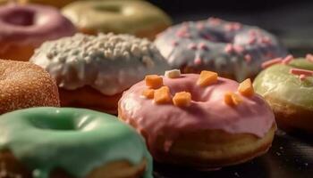 donut stack, a sweet temptation generated by AI photo
