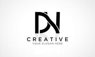 DN Letter Logo Design Vector Template. Alphabet Initial Letter DN Logo Design With Glossy Reflection Business Illustration.