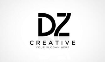 DZ Letter Logo Design Vector Template. Alphabet Initial Letter DZ Logo Design With Glossy Reflection Business Illustration.