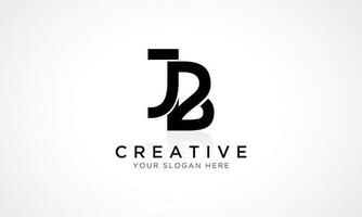 JB Letter Logo Design Vector Template. Alphabet Initial Letter JB Logo Design With Glossy Reflection Business Illustration.