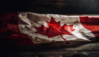 canadiense orgullo ondulación en otoño rústico brisa generativo ai foto