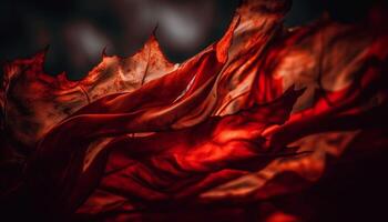 Autumn leaves ignite fiery inferno of nature beauty generative AI photo