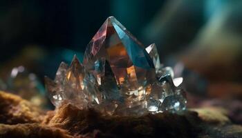 Luxury gemstones shine bright in nature beauty generated by AI photo