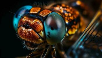 agudo insecto antena atención en peludo mosca generado por ai foto