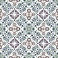 Vintage ceramic tiles wall decoration. Arabic ceramic tiles wall background. vector