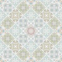 Vintage ceramic tiles wall decoration. Arabic ceramic tiles wall background. vector