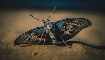 Resting butterfly majestic beauty in nature outdoors generated by AI photo