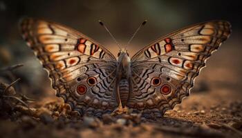 butterfly wing in selective focus generated by AI photo