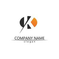 K logo design K letter font Concept Business logo vector and design initial company