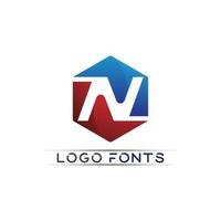 N Letter Logo Template vector