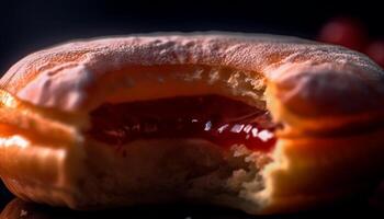 dulce Pastelería masa horneado con Fresco fresas generado por ai foto