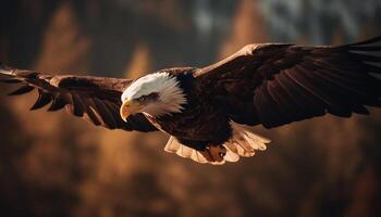majestuoso pájaro de presa altísimo en libertad generado por ai foto