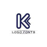 k diseño de logotipo k carta fuente concepto vector logo empresarial y diseño empresa inicial