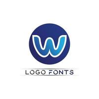 W Letter Logo Template vector