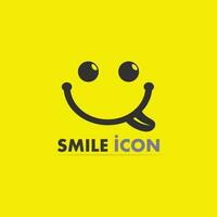 icono de sonrisa, sonrisa, diseño de logotipo vectorial, emoticonos felices, diseño divertido y felicidad de emoji vectorial vector