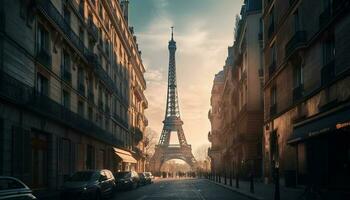 Dom conjuntos en París, un ciudad de historia generado por ai foto