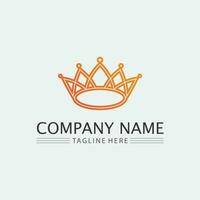 Crown Logo and queen, king logo designTemplate vector illustration