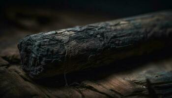 ardiente madera crea natural calor y fuego generado por ai foto