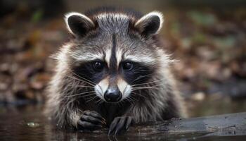 mullido rojo zorro curioso, vigilancia en naturaleza generado por ai foto