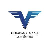 V letters business logo and symbols template vector