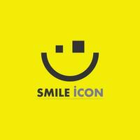 icono de sonrisa, sonrisa, diseño de logotipo vectorial, emoticonos felices, diseño divertido y felicidad de emoji vectorial vector