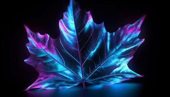Vibrant colors of autumn leaves in nature photo