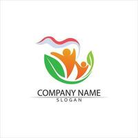 Human character logo sign vector