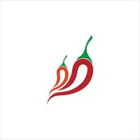 Red hot natural chili icon vector Illustration