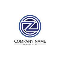 Z letter and font Z logo design vector identity illustration