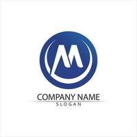 M Letter Logo Template vector