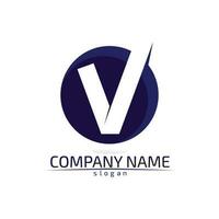 V letters business logo and symbols template vector